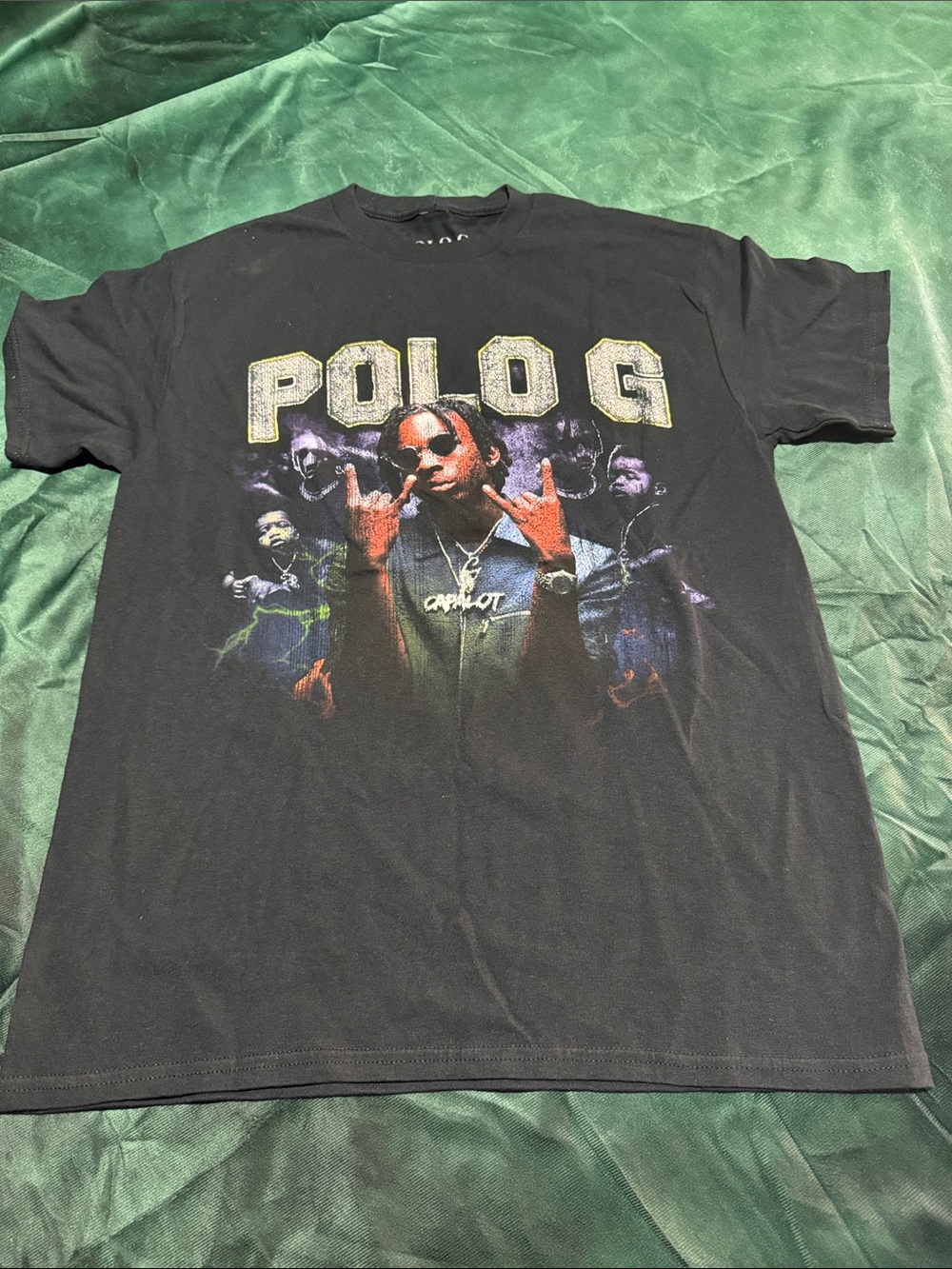 Polo by Ralph Lauren Black Short-Sleeve Graphic Tee with Multicolor Print